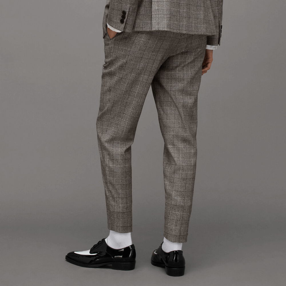 AllSaints Bea Woven Checked Skinny Fit Trousers Jarrolds Norwich